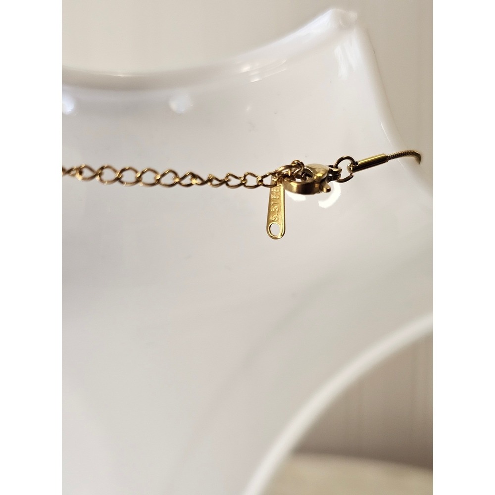 Aires Zodiac Coin Pendant Dainty Gold Necklace Stainless Steel Layering Necklace - Picture 7 of 7